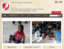 Tablet Screenshot of childrens-lifeline.org